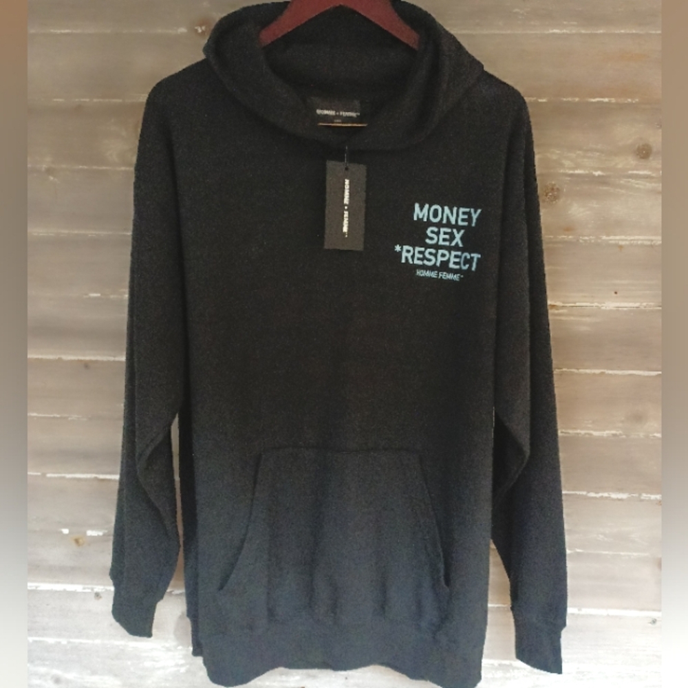 Homme Femme Money Sex Respect Hoodie